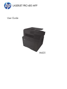 HP LaserJet Pro 400 MFP M425 User Guide