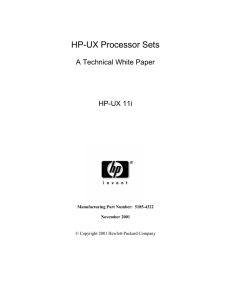HP-UX Processor Sets