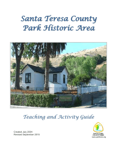 Teaching and Activity Guide - Bernal Ranch