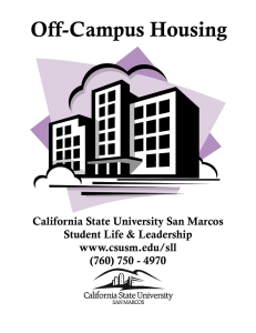 Off-Campus Housing - California State University San Marcos