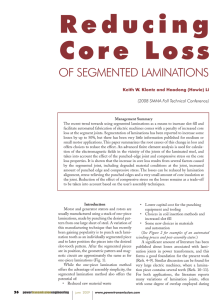 Reducing Core Loss of Segmented Laminations