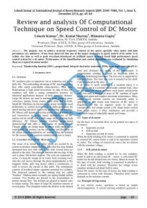 Review and analysis Of Computational Technique on Speed Control