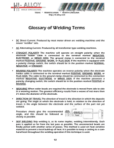 Glossary of Welding Terms