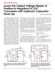 Aug 2002 Lower the Output Voltage Ripple of Positive-to