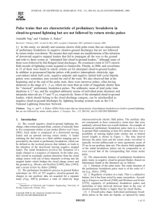 Pulse trains that are characteristic of preliminary breakdown in cloud