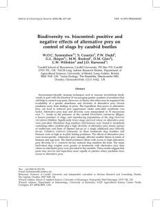Biodiversity vs. biocontrol: positive and negative effects of alternative