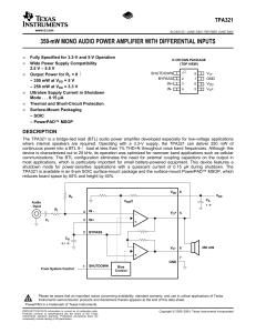 TPA321 - Texas Instruments