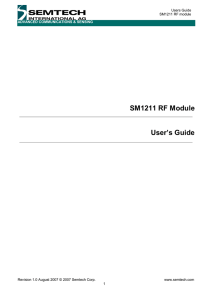 SM1211 RF Module User`s Guide