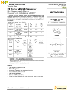 MRFE6VS25LR5 1.8-2000 MHz, 25 W, 50 V Wideband RF Power