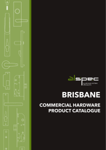 Brisbane Commercial Hardware Product Catalogue