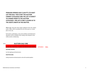 auction sale one - Global Auctioneers