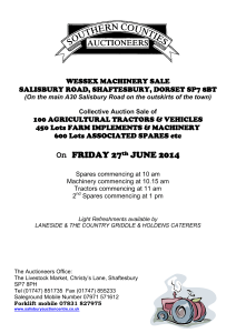On FRIDAY 27th JUNE 2014 - Southern Counties Auctioneers