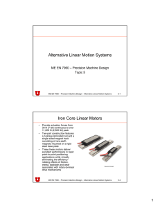 Alternative Linear Motion Systems Iron Core Linear Motors