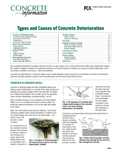 Types and Causes of Concrete Deterioration