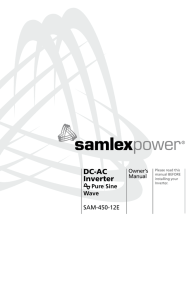 Product Manual - Samlex America