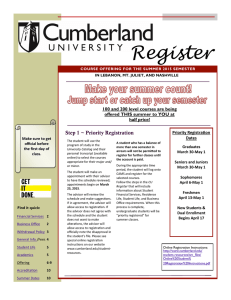 Register - Cumberland University