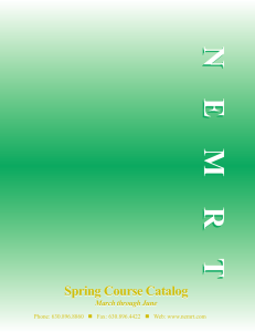 Spring Course Catalog - North East Multi