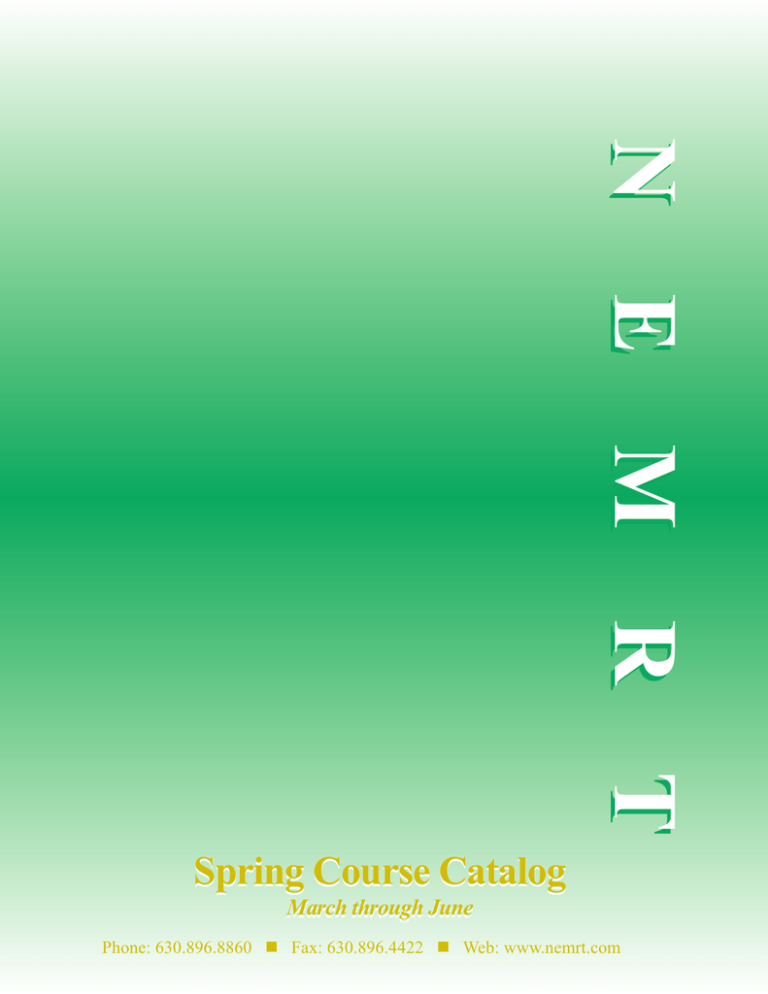 Spring Course Catalog North East Multi