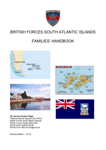 British Forces South Atlantic Islands families` handbook