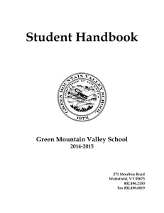 Page 1 - Green Mountain Valley School