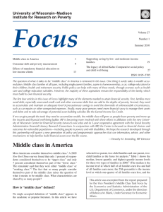 Middle class in America - Institute for Research on Poverty