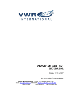 REACH-IN DRY CO2 INCUBATOR