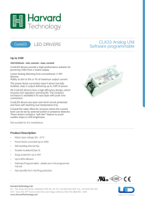 LED DRIVERS CLK33 Analog UNI Software programmable