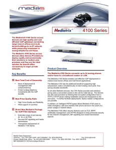 Mediatrix 4100 Series Technical Specifications