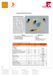 InGaAs Photodiode Analog 2.5 GHz