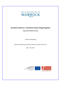 Simulation Study for a Transformer Based Voltage Regulator