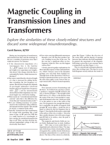 Magnetic Coupling in Transmission Lines and Transformers