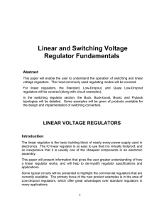 Linear and Switching Voltage Regulator