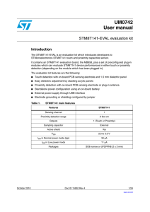 STM8T141-EVAL evaluation kit