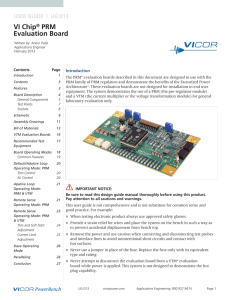 VI Chip® PRM Evaluation Board