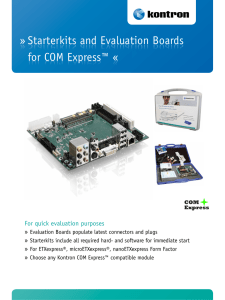 Starterkits and Evaluation Boards for COM Express™ « » Starterkits