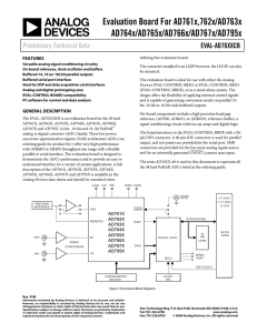 EVAL-AD76XXCB Evaluation Board For AD761x, 762x/AD763x