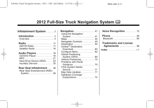 2012 Full-Size Truck Navigation System M