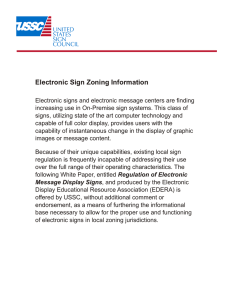 Electronic Sign Zoning Information