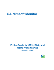 CA Nimsoft Monitor Probe Guide for CPU, Disk, and Memory