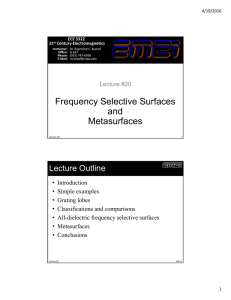 Frequency Selective Surfaces and Metasurfaces
