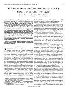 Frequency-Selective Transmission by a Leaky Parallel-Plate