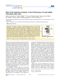 Role of the Selective Contacts in the Performance of Lead Halide