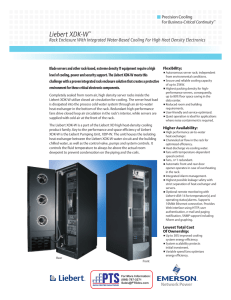 Liebert XDK-W - PTS Data Center Solutions