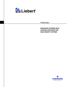 Liebert auxiliary A/C White Paper - Center for Advanced Research