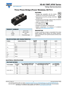 VS-60-70MT..KPbF Series Three Phase Bridge (Power Modules), 60