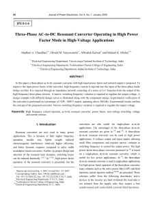 Three-Phase AC-to-DC Resonant Converter Operating in High