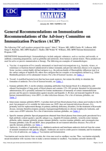 General Recommendations on Immunization - E