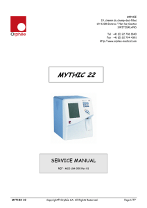 Orphee Mystic 22 Analyzer - Service manual
