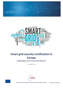 Smart grid security certification in Europe - Enisa