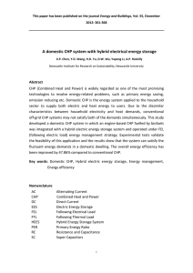 An optimised domestic CHP system with hybrid electrical storage